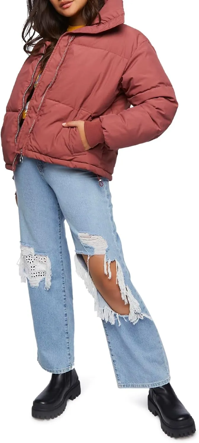 Forever 21 Women's Quilted Puffer Jacket