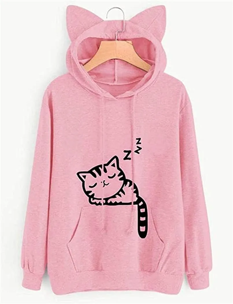 Fronage Teen Girls Hooded Sweatshirt Womens Long Sleeve Cute Hoodies Pullover Tops