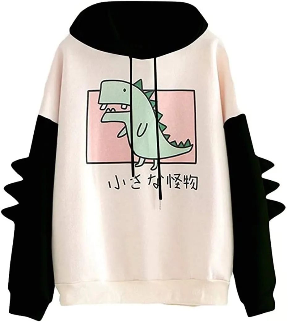 Fronage Teen Girls Hooded Sweatshirt Womens Long Sleeve Cute Hoodies Pullover Tops