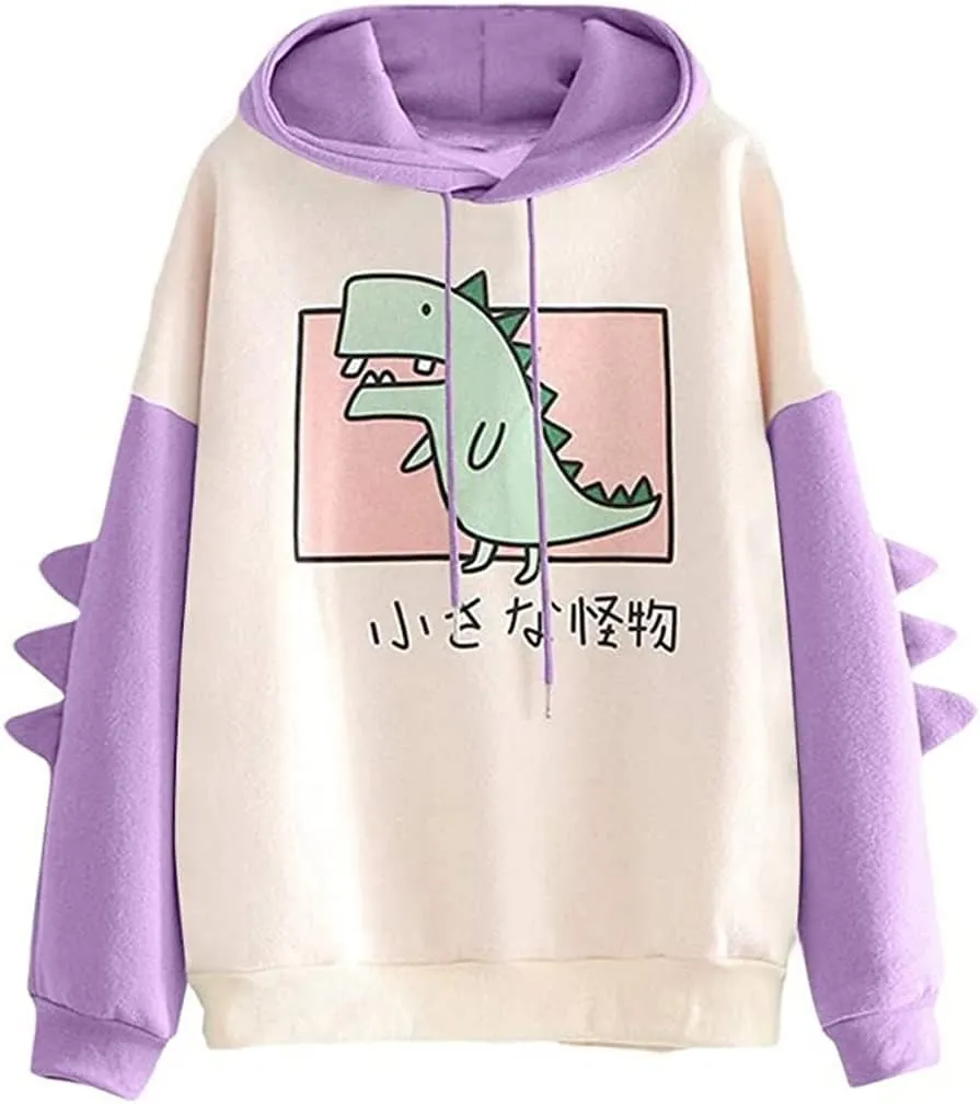 Fronage Teen Girls Hooded Sweatshirt Womens Long Sleeve Cute Hoodies Pullover Tops