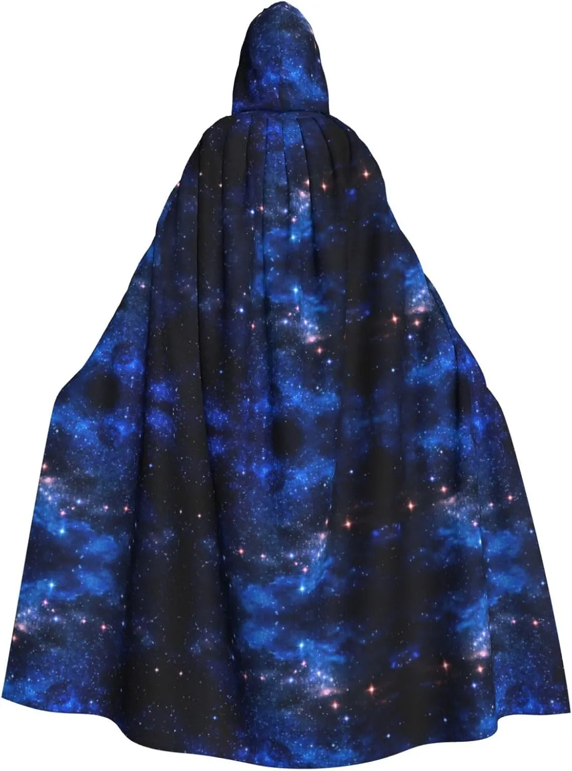 Galaxy Night print Hooded cape for adults, Oversized Hooded Cloak with Bow Tie, Adult party dress cape