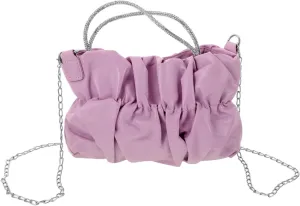 GALPADA Fashionable Handbags Shoulder Bag Chain Ruched Pleated Evening Purse Party Clutch Bag