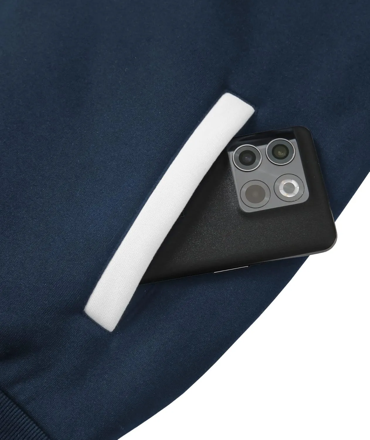 GEEK LIGHTING Mens Fleece Hoodies Zip Up Color Block Thick Winter Hooded Sweatshirt