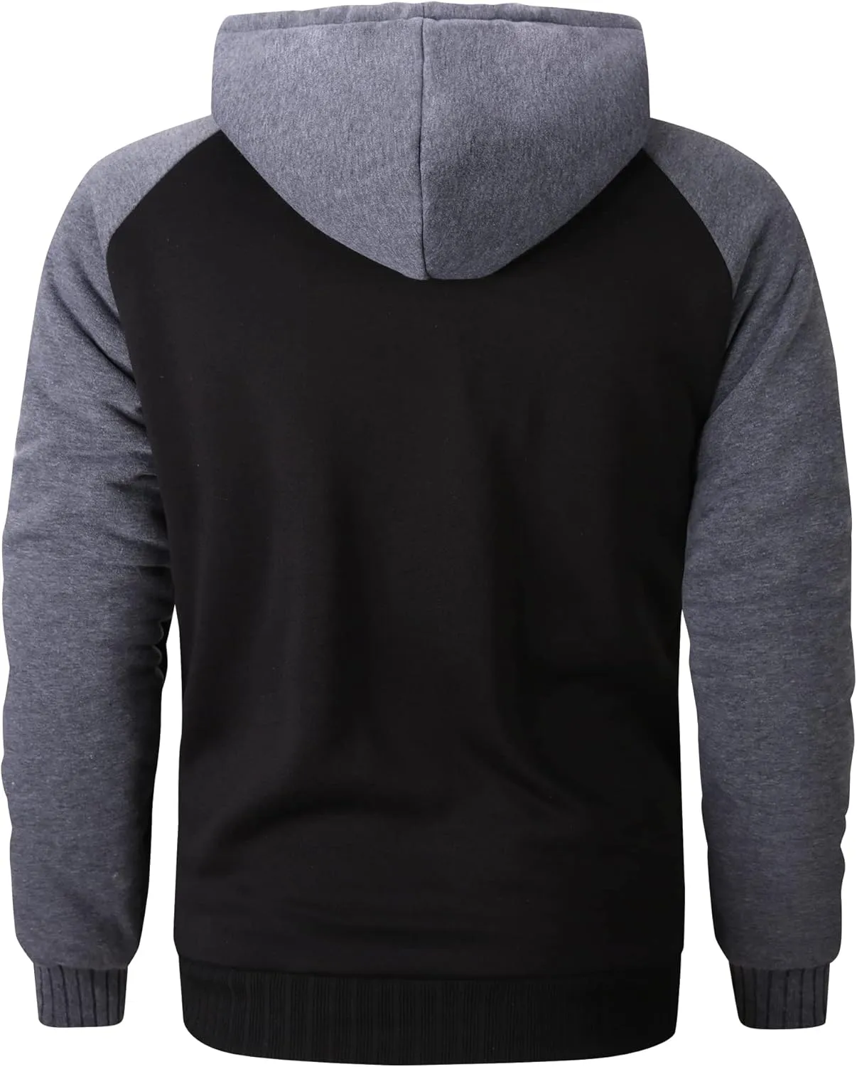 GEEK LIGHTING Mens Fleece-Lined Zip Up Hoodie, Thick Hooded Jacket Winter Warm Athletic Sweatshirt