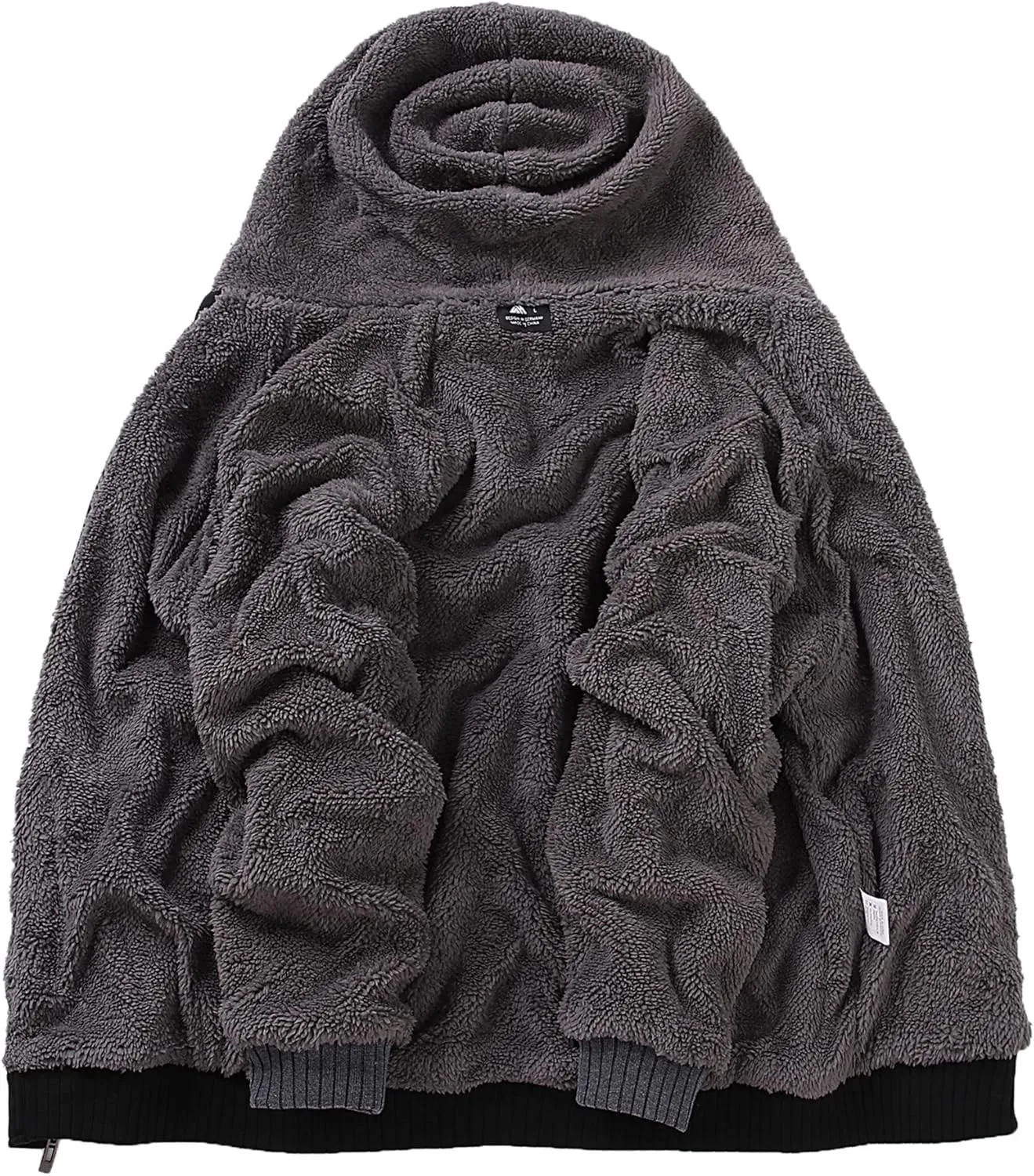 GEEK LIGHTING Mens Fleece-Lined Zip Up Hoodie, Thick Hooded Jacket Winter Warm Athletic Sweatshirt