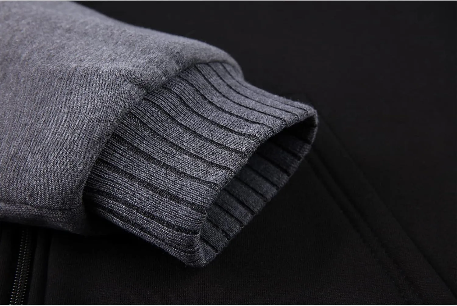 GEEK LIGHTING Mens Fleece-Lined Zip Up Hoodie, Thick Hooded Jacket Winter Warm Athletic Sweatshirt