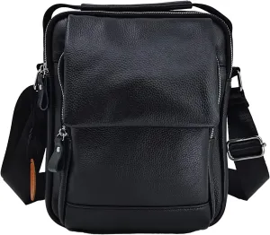 Genuine Leather Men's Crossbody Bag Casual Leather Briefcase Bag Fashionable Shoulder Bag