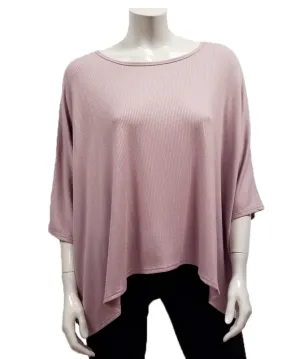 GILMOUR MODAL RIB KNIT DRAPE TEE MT-1047