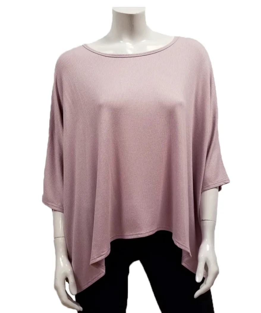 GILMOUR MODAL RIB KNIT DRAPE TEE MT-1047