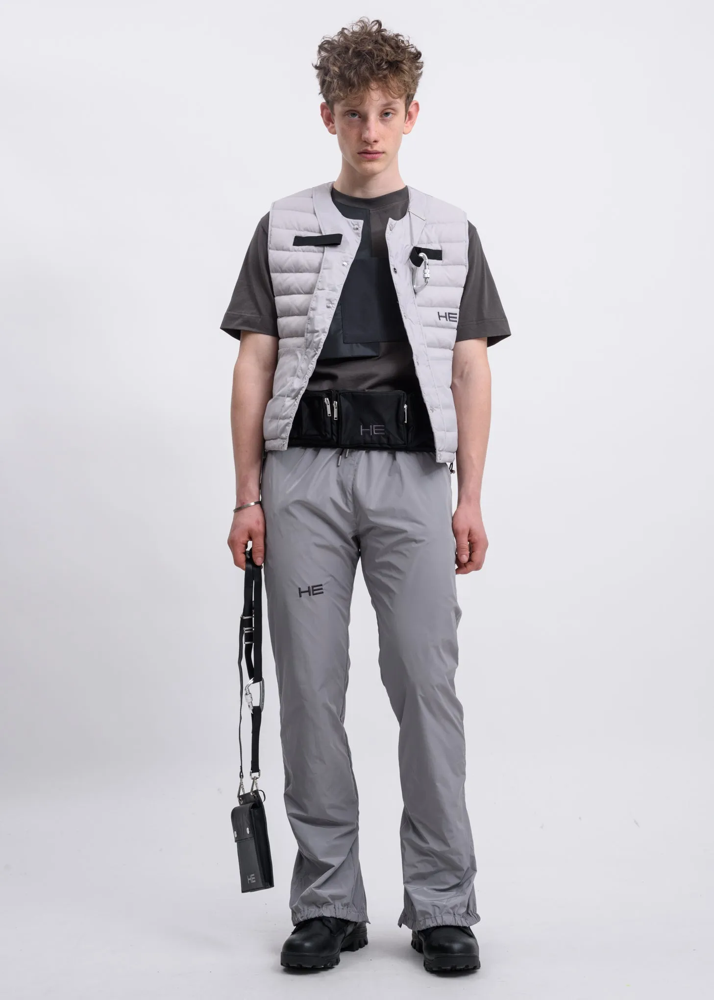 Grey Carabiner Down Vest