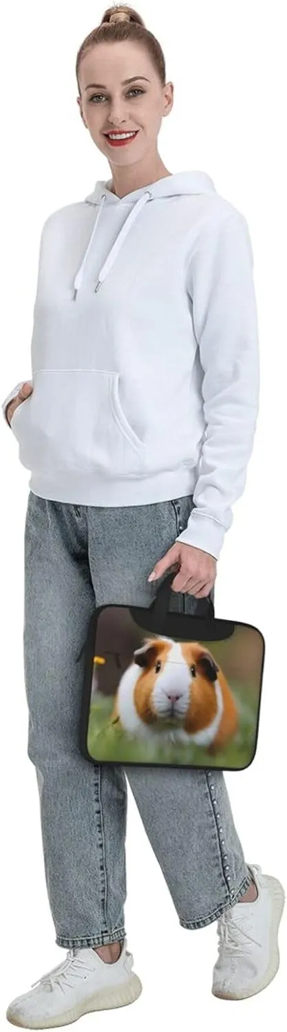 Guinea Pigs pattern Fashionable and ultra-thin shoulder laptop bag Shockproof soft lining