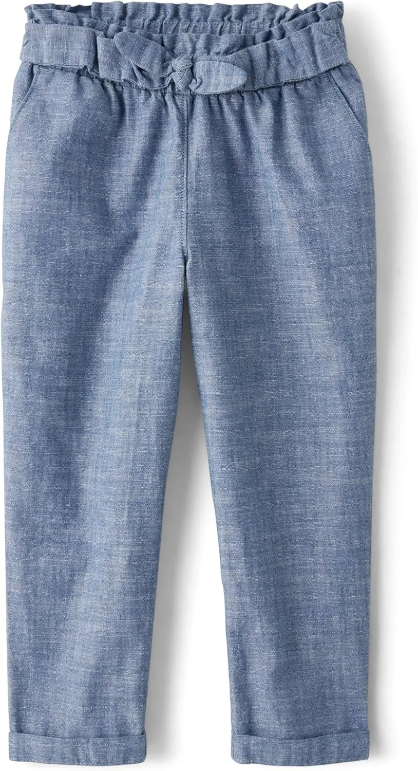 Gymboree Girls' and Toddler Pull on Linen Pants