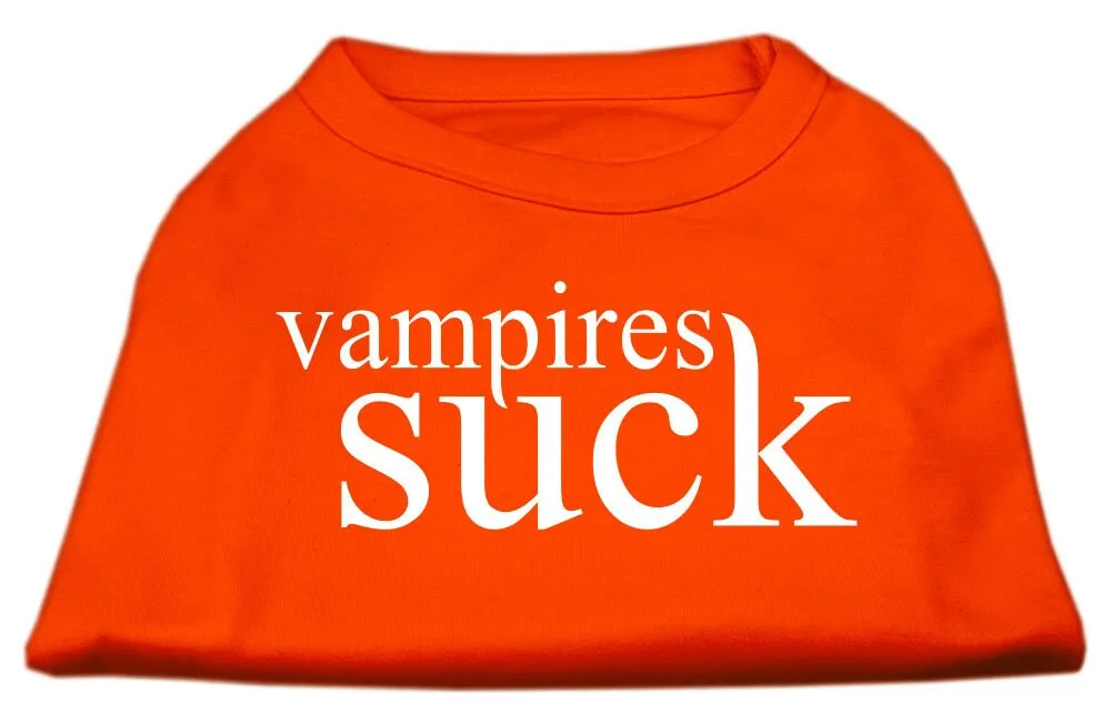Halloween Pet Dog & Cat Shirt Screen Printed, "Vampires Suck"