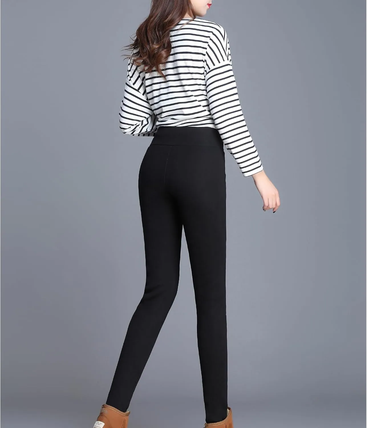 Hixiaohe Women's Casual Sherpa Fleece Lined Warm Leggings Thicken Heavy Jogger Pants