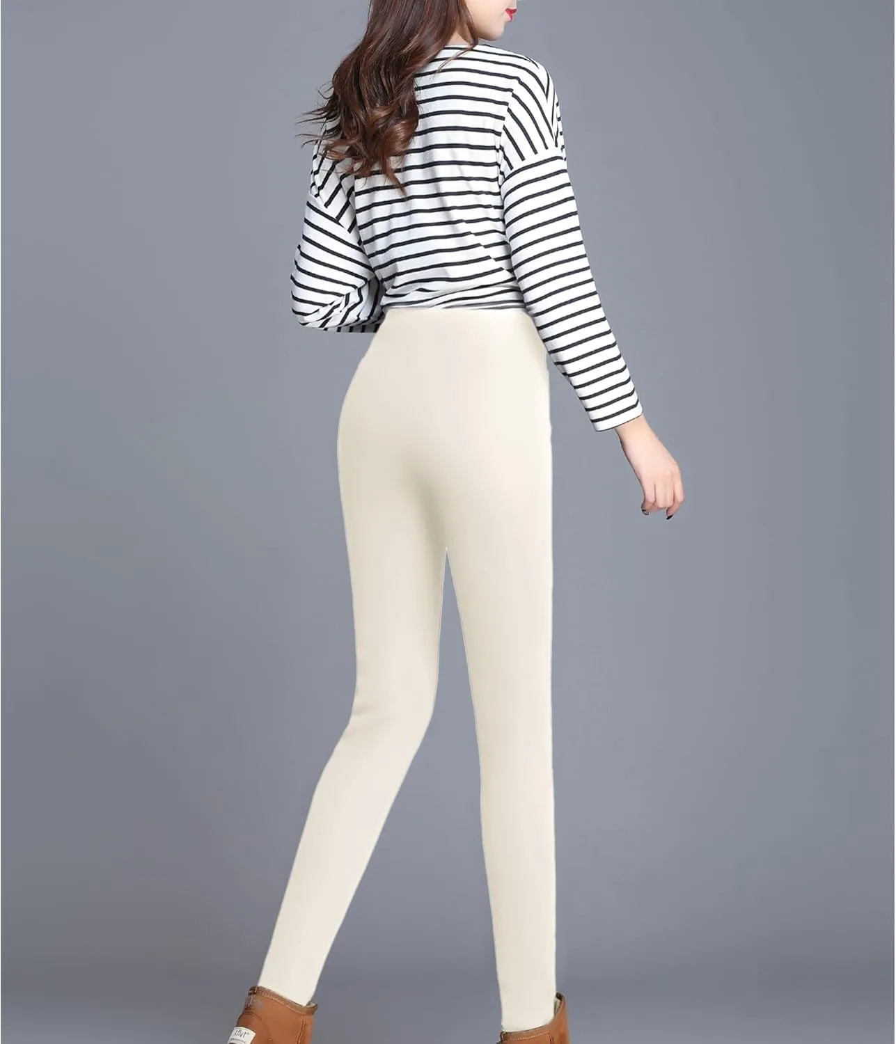 Hixiaohe Women's Casual Sherpa Fleece Lined Warm Leggings Thicken Heavy Jogger Pants