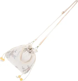 Homoyoyo Fashionable Chinese Embroidered Bag Cross Body Shoulder Bag Canvas Storage Pouch Perfect for