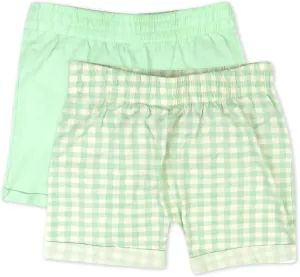 HonestBaby baby-girls Cuffed Short 100% Organic Cotton for Infant Baby and Toddler Girls