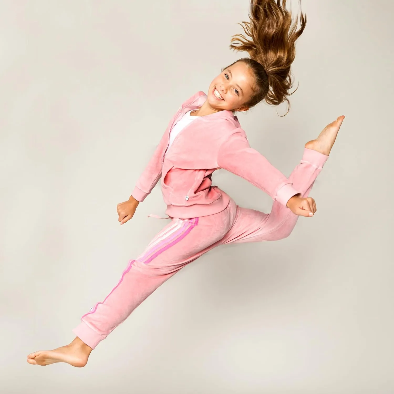 HonestBaby Velour Pullover Hoodie and Zip Front Sweatshirt and Jogger Sweatpants Set