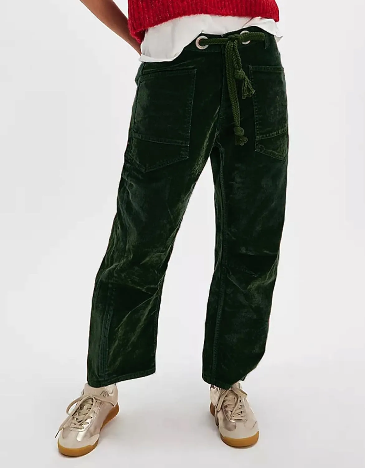 Kedera Mid Rise Barrel Pant Women 2025 Spring Drawstring Wide Leg Denim Jean Trousers Baggy Boyfriend Jean with Pockets