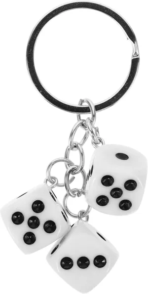 Keychain Charm Keyring Dice Charm Keychain Women Wristlet Fashionable Back to School Present