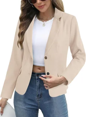 KIFOVEN Womens Casual Blazer Open Front Long Sleeve Lapel Collar Work Office Jacket Suit