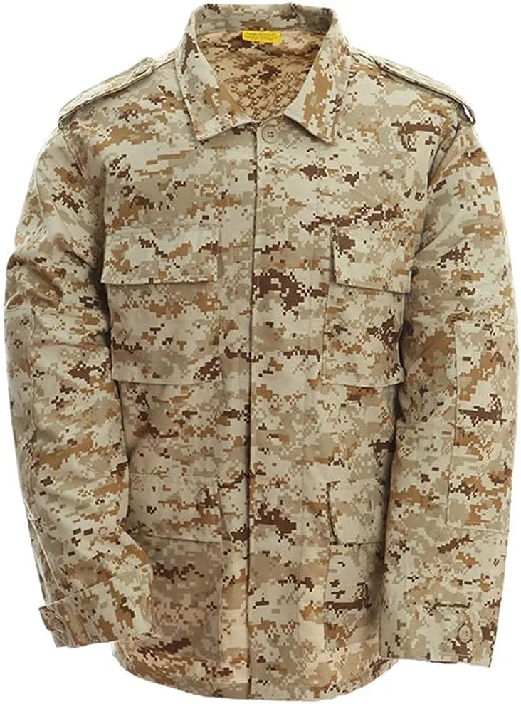 LANBAOSI Men's Tactical Hunting Uniform Combat Suit Shirt Jacket Coat and Pants Set