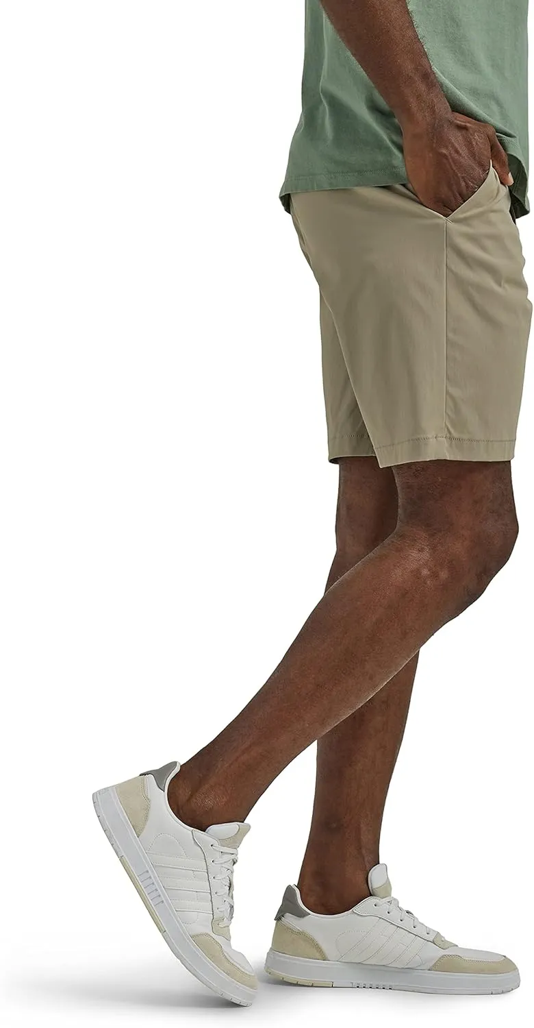 Lee Men's Extreme Motion Regular Fit Synthetic Flat Front Short