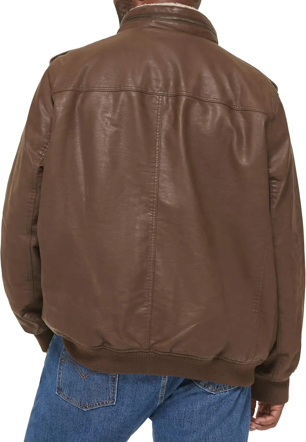 Levi's Mens Faux Leather Aviator Bomber Jacket (Regular & Big & Tall Sizes)