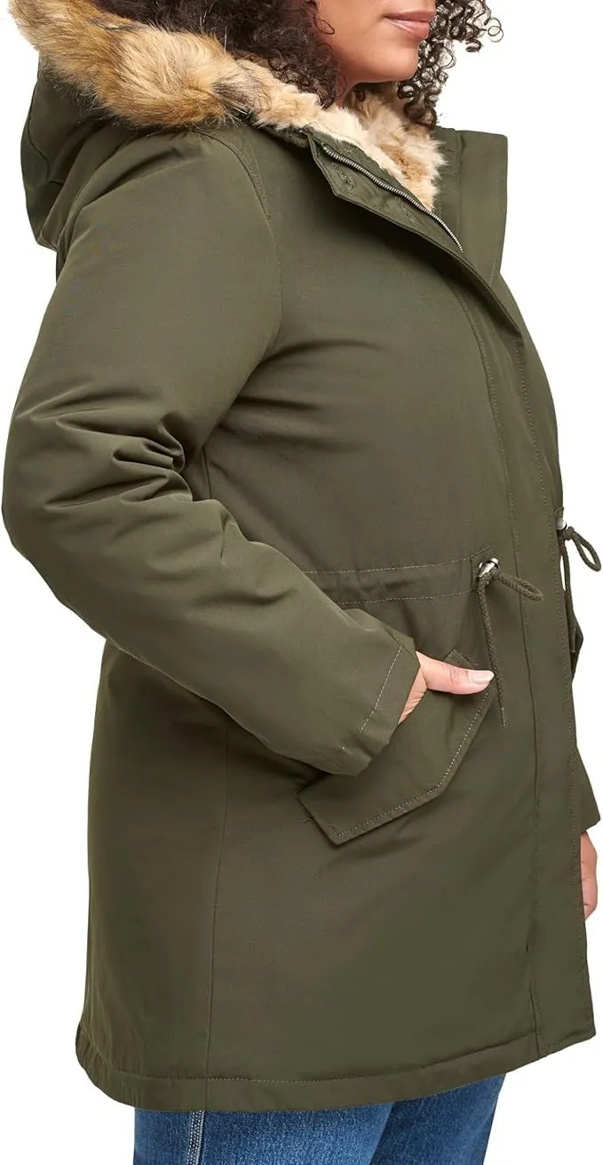 Levi's Women's Faux Fur Lined Hooded Parka Jacket (Regular & Plus Sizes)
