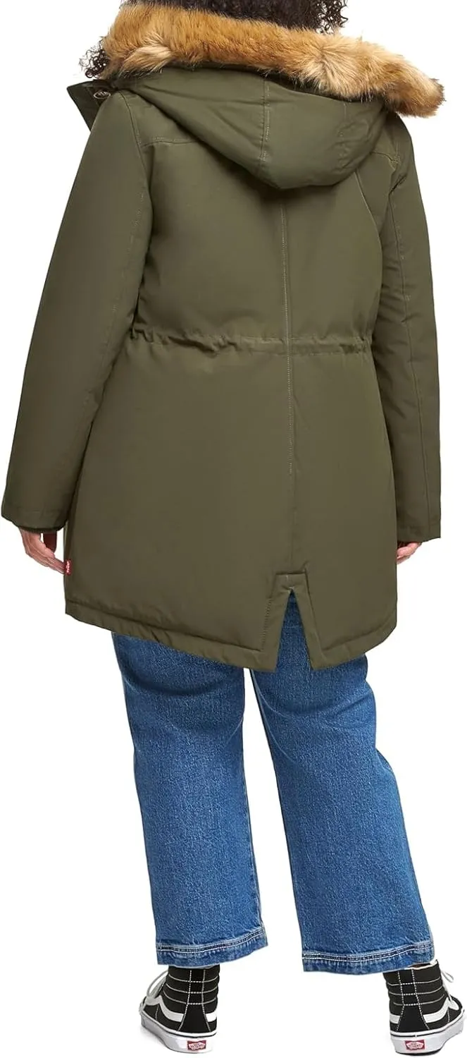 Levi's Women's Faux Fur Lined Hooded Parka Jacket (Regular & Plus Sizes)