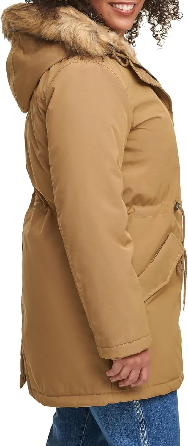 Levi's Women's Faux Fur Lined Hooded Parka Jacket (Regular & Plus Sizes)