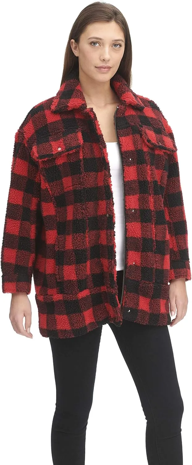 Levi's Women's Oversized Long Sherpa Trucker Jacket (Standard and Plus Sizes)