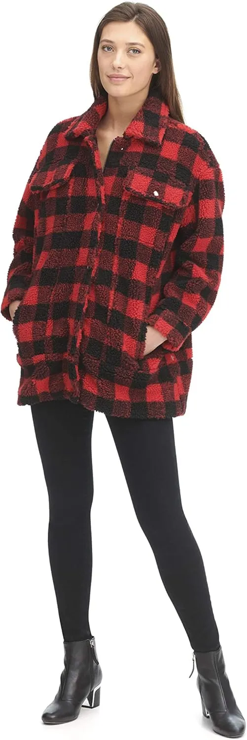 Levi's Women's Oversized Long Sherpa Trucker Jacket (Standard and Plus Sizes)