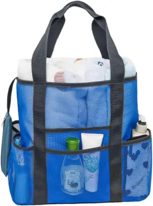 LIFKOME Large Beach Bag Mesh Toy Tote Insulated Grocery Tote Reusable Fashionable Pool Bag