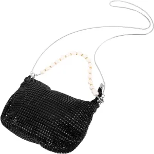 LIFKOME Women's Pearl Handbag Fashionable Small Crossbody Bag Chain Underarm Bag for Wedding for Events