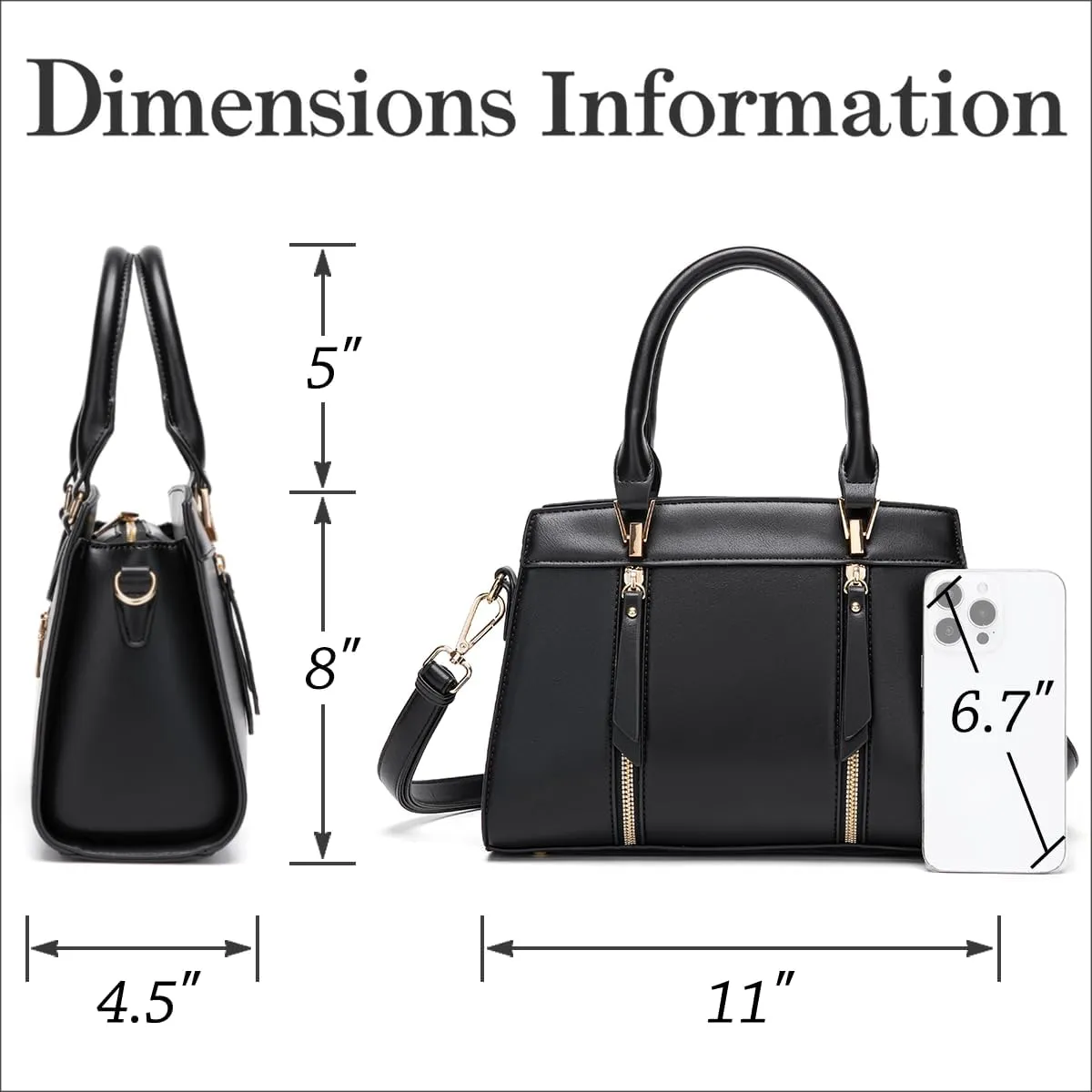 LJOSEIND Small Satchel Purses for Women - Fashionable Handbags, Top Handle Crossbody Bags with Adjustable Strap
