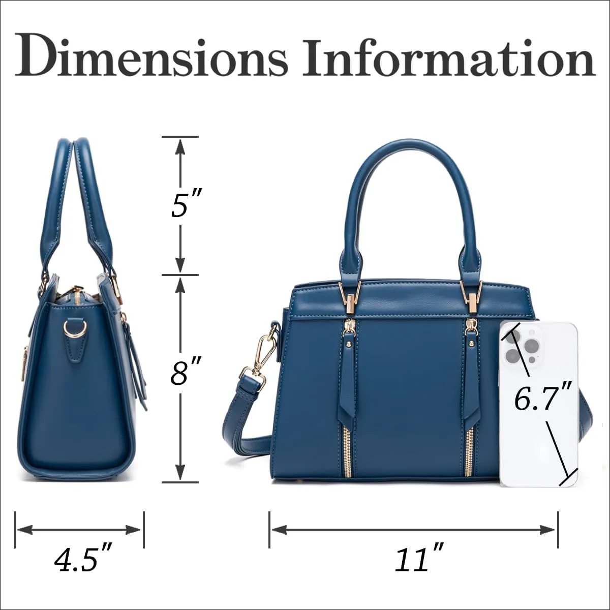 LJOSEIND Small Satchel Purses for Women - Fashionable Handbags, Top Handle Crossbody Bags with Adjustable Strap