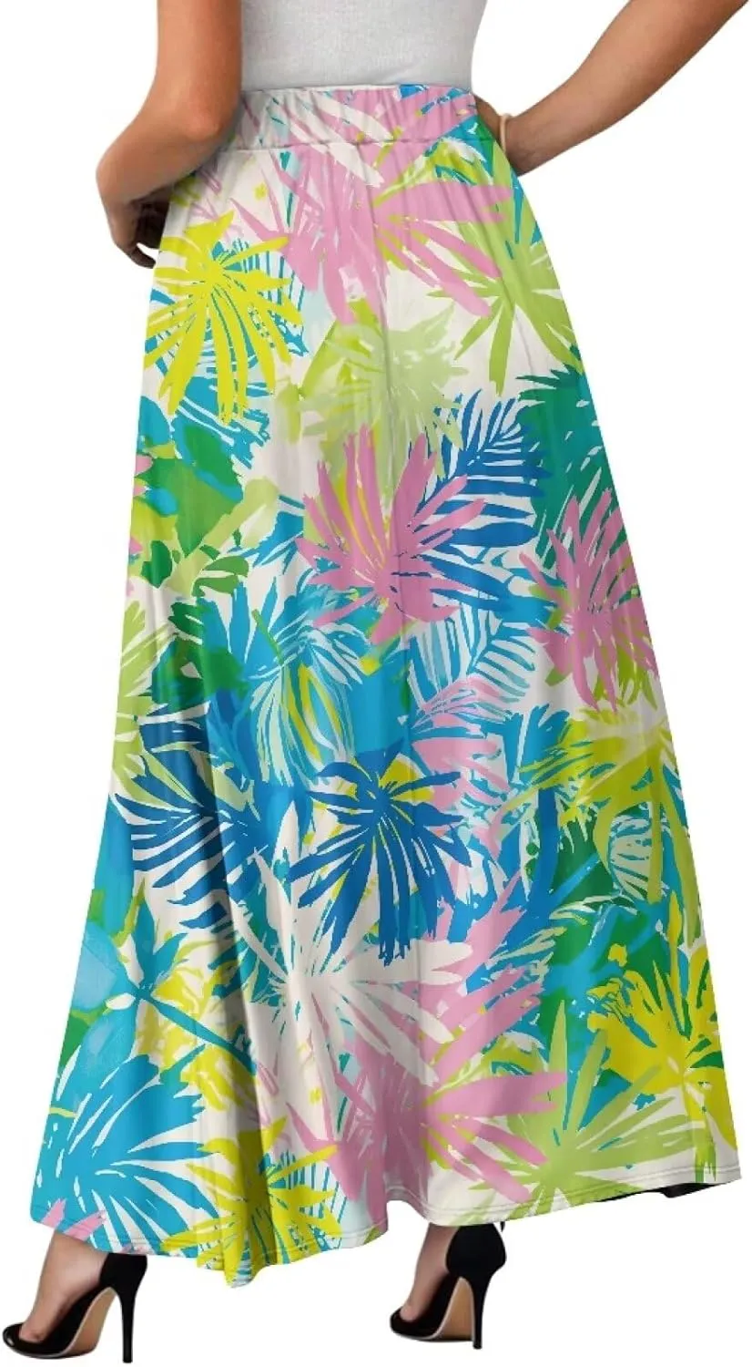 Long Skirts for Women Long Dresses That Reach The Ankles with Fashionable Prints with Pockets