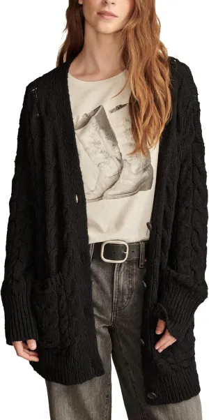 Lucky Brand Women's Cable Crew Cardi