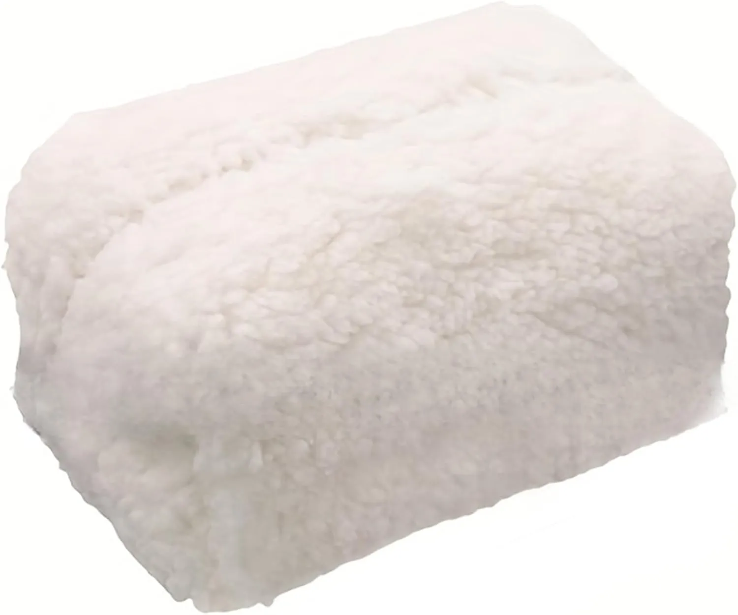 Makeup bag, white plush, fluffy, zippered, portable skincare storage bag, mini fashionable small bag (white)