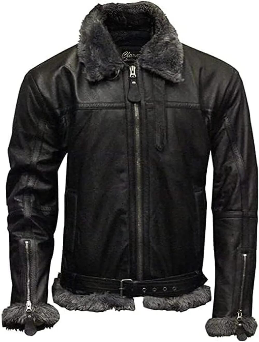 Men's B3 Bomber Flying Aviator Jacket Airforce RAF Real Sheepskin Leather Winter Jacket