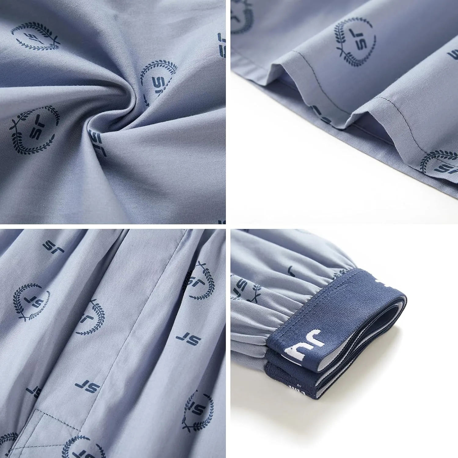 Men's Boxers Underwear 100% Cotton Printed Woven Boxers for Men Pack Boxer Shorts