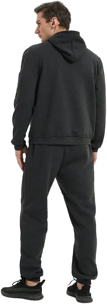 Mens Casual Tracksuit Set 2Pieces Sweatsuits Hooded Pullover And Jogging Pant