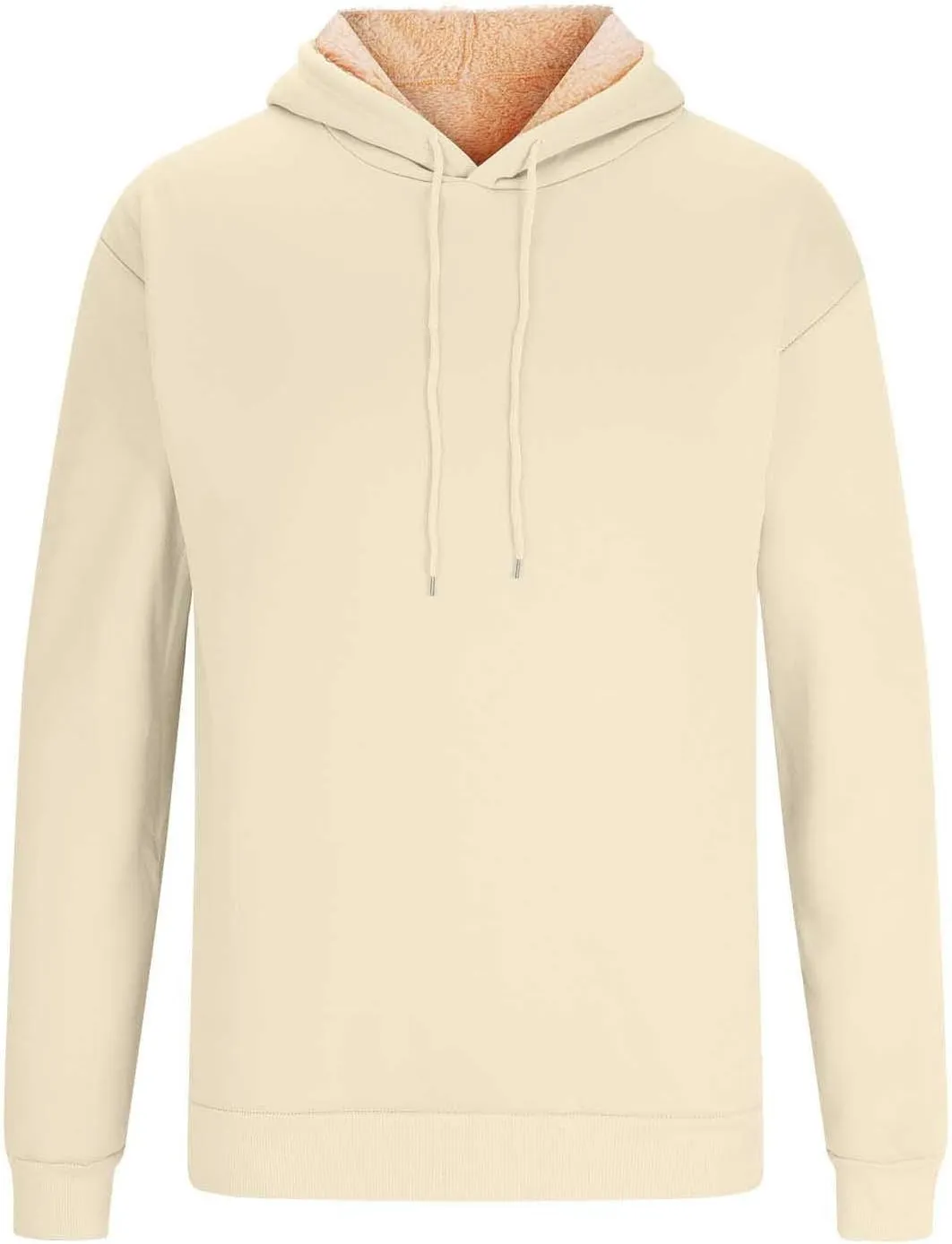 Mens Fleece Lined Hoodies Heavyweight Thick Winter Pullover Sherpa Warm Hooded Sweatshirt Thermal Windproof Jacket