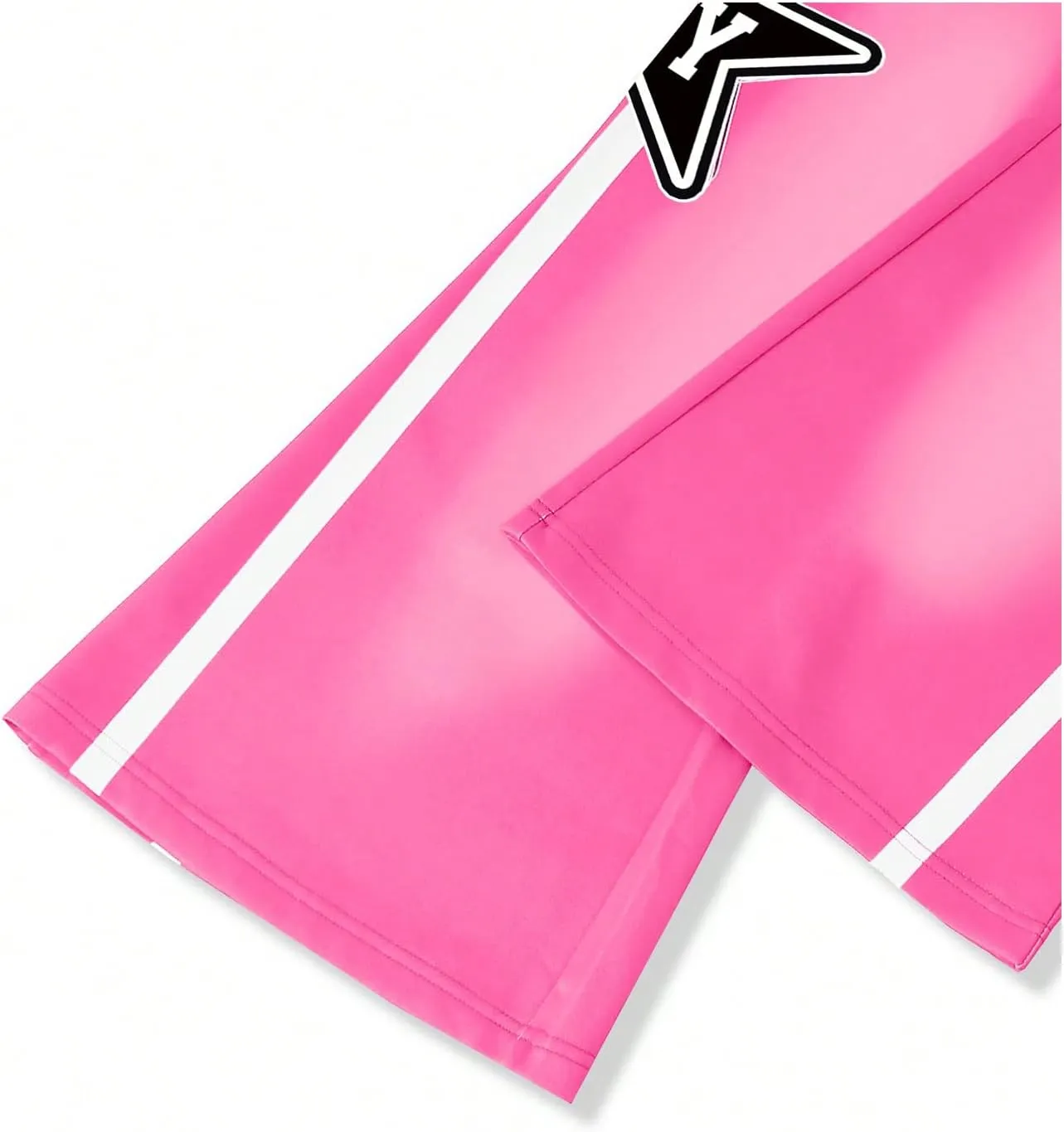 Men's Letter Print Baggy Sweatpants Drawstring Waist Flare Leg Jogger Pants Sweat Pants