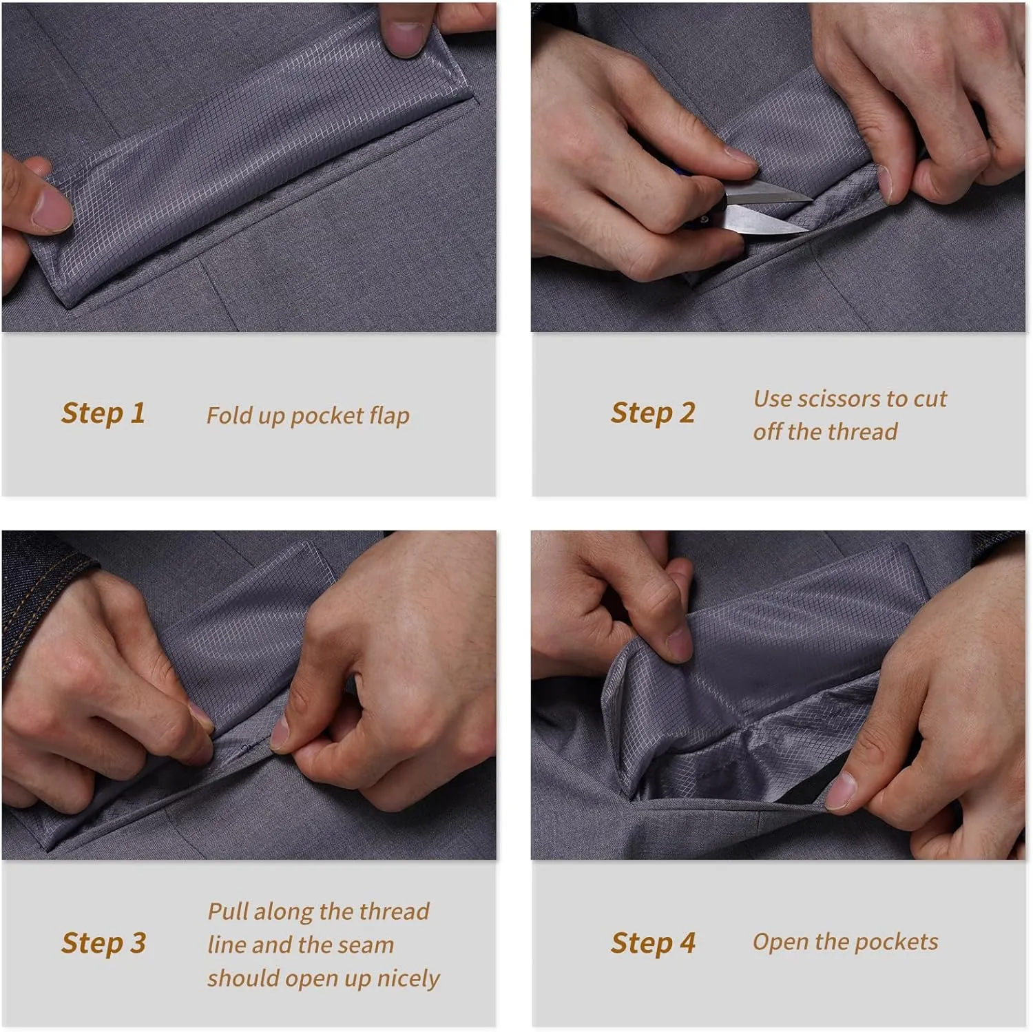 Men's Suits Classic Fit 2 Piece Suit 2 Button Single Breasted Lightweight Suit Jacket & Flat Pants for Business & Formal