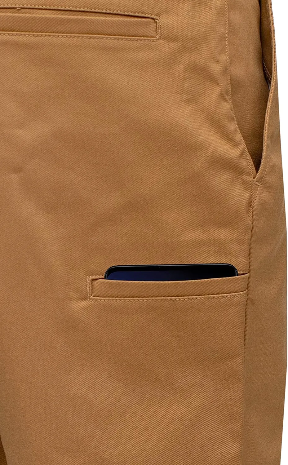 Mens Work Shorts Pants - Casual Stretch Cotton Twill Chino Slim Fit Multi Pocket Regular Big Sizes 30~46