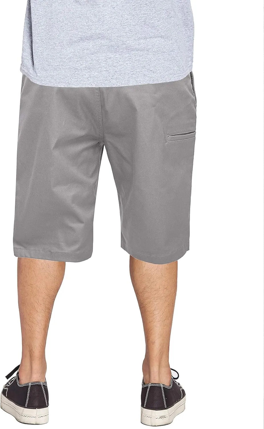 Mens Work Shorts Pants - Casual Stretch Cotton Twill Chino Slim Fit Multi Pocket Regular Big Sizes 30~46