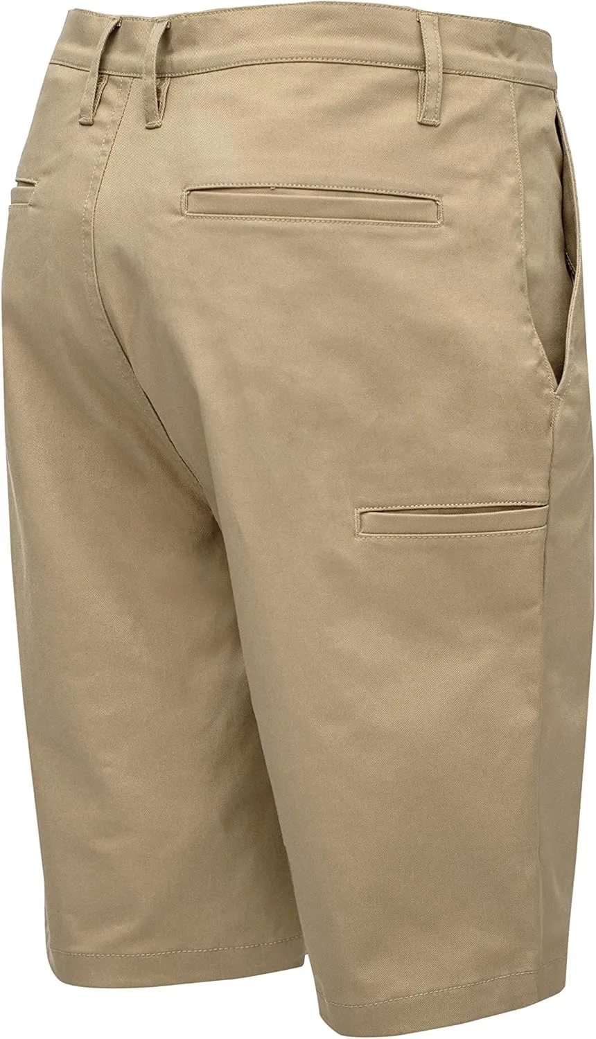 Mens Work Shorts Pants - Casual Stretch Cotton Twill Chino Slim Fit Multi Pocket Regular Big Sizes 30~46