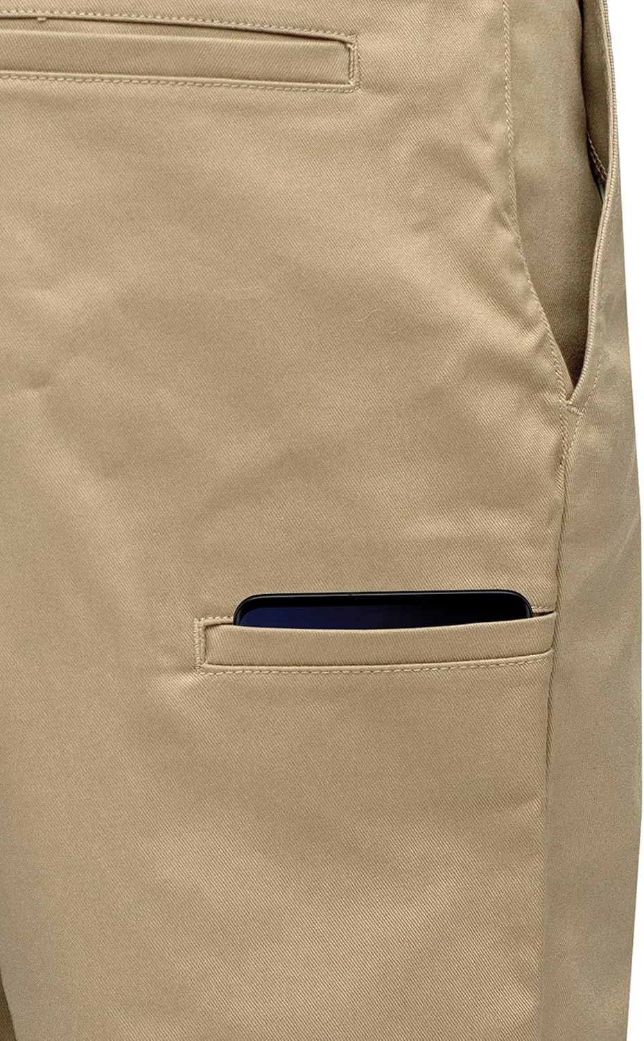 Mens Work Shorts Pants - Casual Stretch Cotton Twill Chino Slim Fit Multi Pocket Regular Big Sizes 30~46